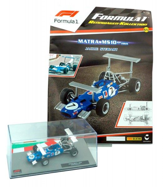 Formula 1 Rennwagen-Kollektion 65 - Jackie Stewart (Matra MS10) Magazin und Modell