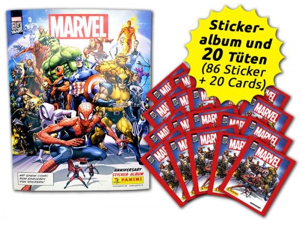80 Jahre Marvel Sammelkollektion - Sticker und Cards -  Sammelbundle