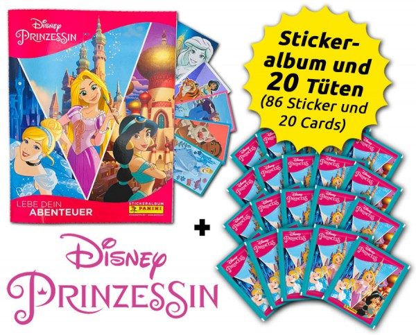 Disney Prinzessin - Lebe dein Abenteuer - Sticker & Cards - Sammelbundle