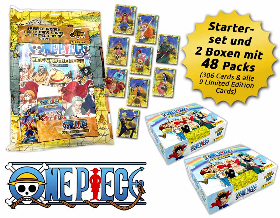 ONE PIECE - CLASSEUR CARTE PANINI EPIC JOURNEY & 3 BOOSTER & 1