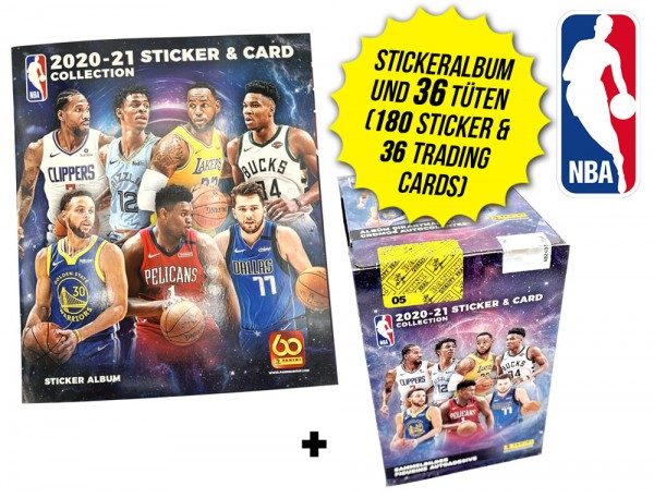 NBA 2020/21 Sticker & Trading Cards – Box-Bundle