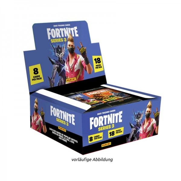 Fortnite Series 3 Trading Cards - Hobby-Box mit 18 Flowpacks