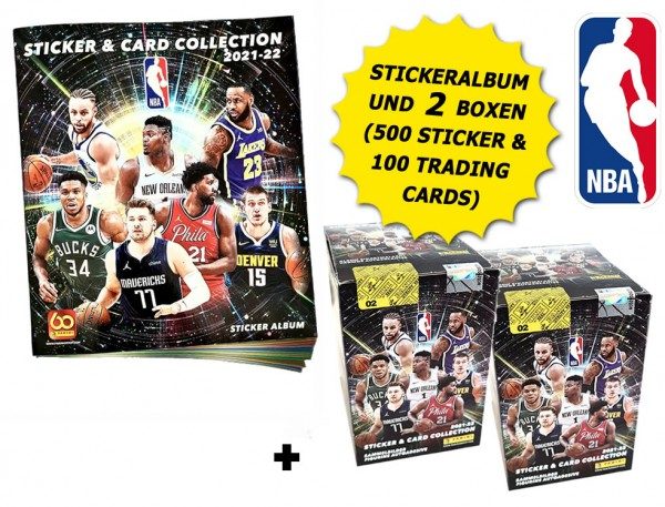 Panini NBA 2021/22 Sticker & Cards - Mega-Bundle