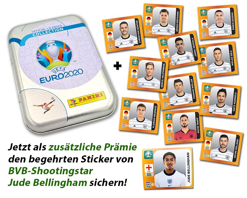 11 x Deutschland Panini EURO 2020 Tournament Edition Update Set 72 Sticker 