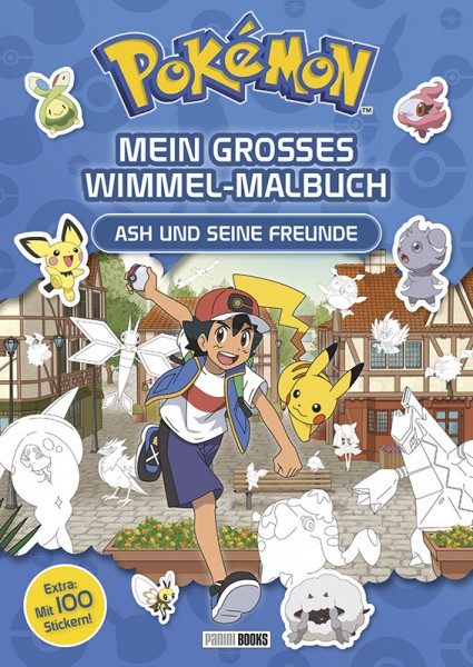 Pokémon - Mein großes Wimmel-Malbuch - Ash und seine Freunde - Cover