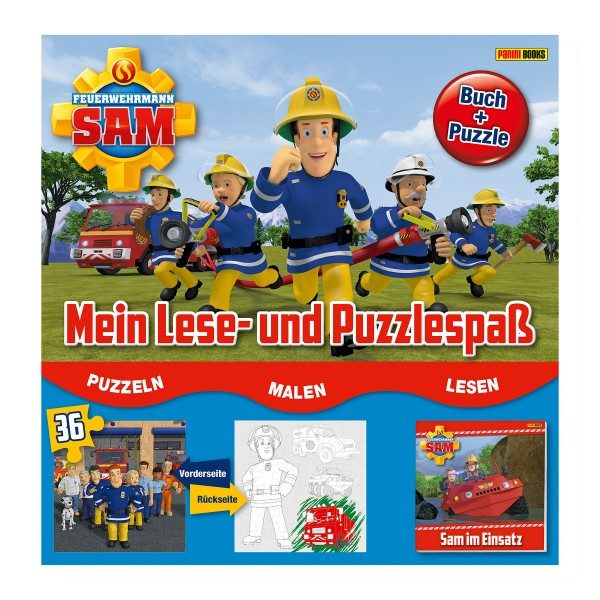 Feuerwehrmann Sam - Mein Lese- und Puzzlespaß Inhalt Buch und Puzzle