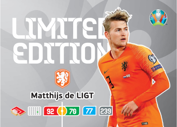 UEFA Euro 2020 Adrenalyn XL Limited Edition Card Matthjis de Ligt