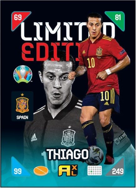 UEFA EURO 2020™ Adrenalyn XL™ 2021 Kick Off – LE Card – Thiago (Spanien)