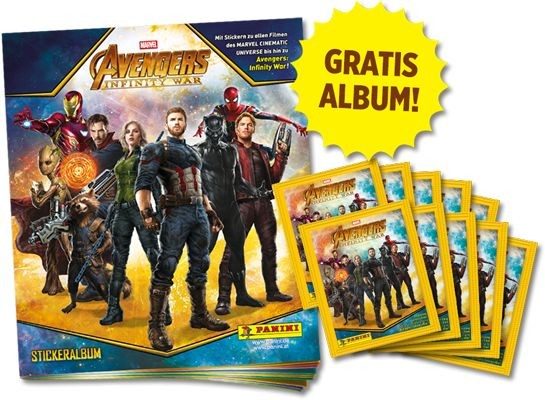 Avengers Infinity War Sticker und Trading Cards Kollektion - Starter-Bundle 2