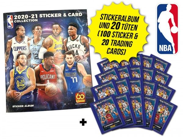 NBA 2020/21 Sticker & Trading Cards – Tip-Off-Bundle