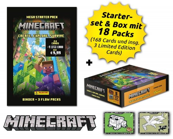 Minecraft - Create, Explore, Survive - Trading Cards - Box Bundle