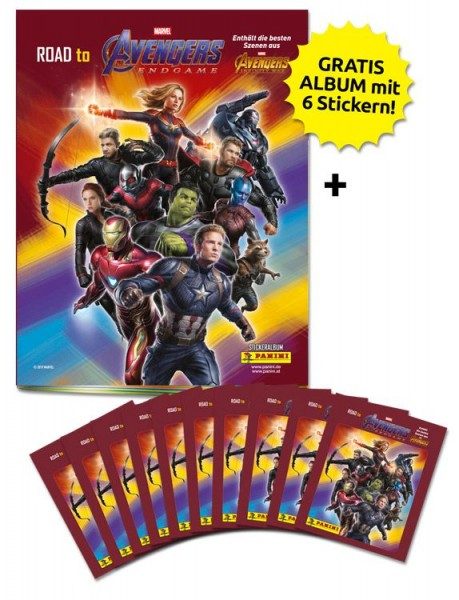 Road to Avengers Endgame - Sticker und Trading Cards - Schnupperbundle