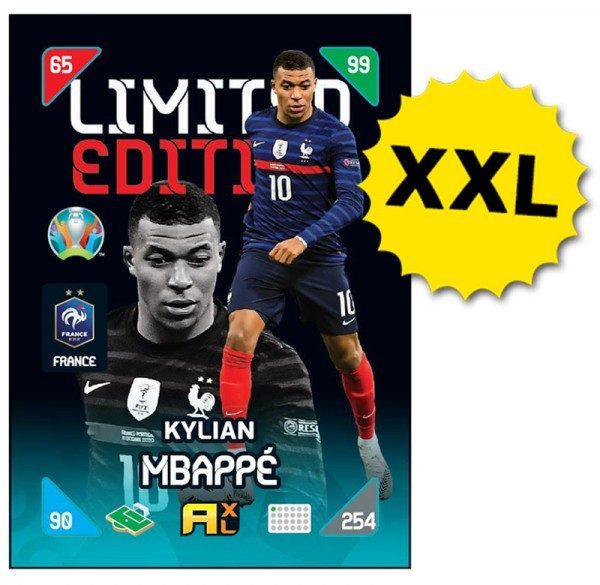 UEFA EURO 2020™ Adrenalyn XL™ 2021 Kick Off – XXL LE Card – Kylian Mbappe (Frankreich)