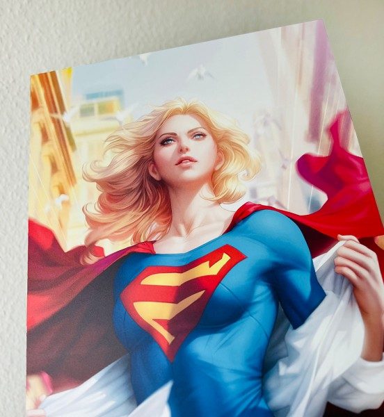 Supergirl Wandbild auf Alu-Dibond Platte