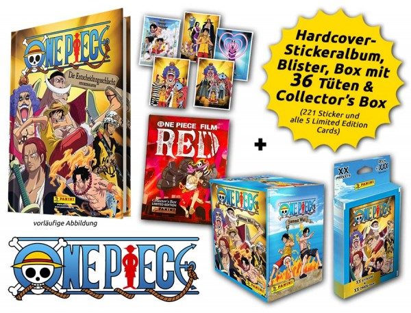 One Piece Sticker - Die Entscheidungsschlacht - Strohhutpiraten-Bundle mit Hardcover