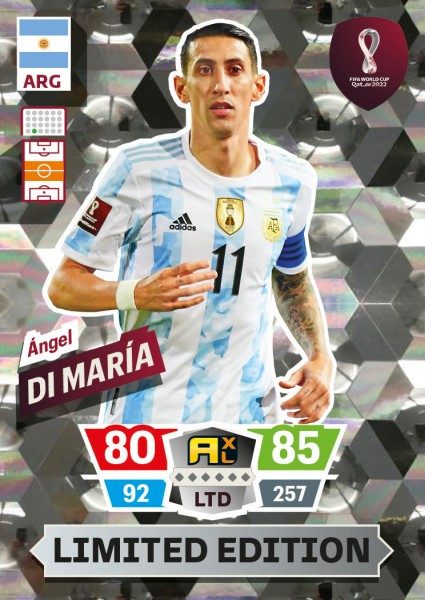 Panini FIFA World Cup Qatar 2022 Adrenalyn XL - Limited Edition Card Angel di Maria