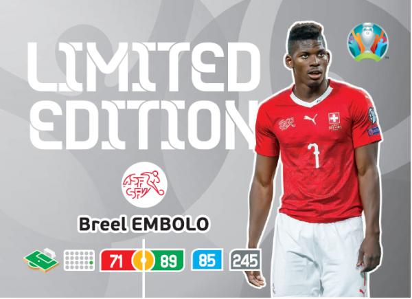 UEFA Euro 2020 Adrenalyn XL Limited Edition Card Breel Embolo