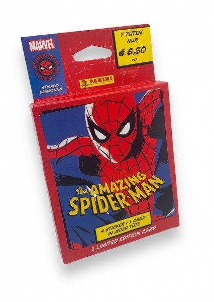 Spider-Man 60 Jahre Jubiläum - Sticker und Cards - Blister mit 7 Tüten