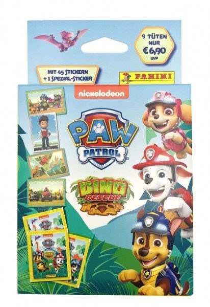 Paw Patrol - Dino Rescue Sticker - ECO Blister mit 9 Tüten und 1 Spezialsticker