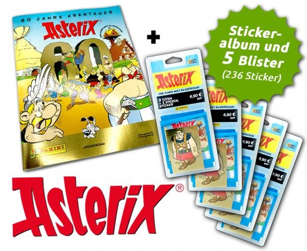 Asterix - 60 Jahre Abenteuer - Stickerkollektion - Blister-Bundle