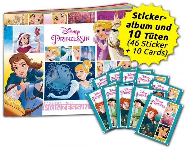 Disney Prinzessin  - Das Herz einer Prinzessin - Sticker und Trading Cards - Schnupperbundle