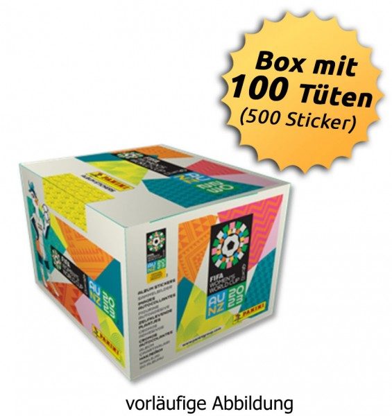 FIFA Frauen WM 2023 - Stickerkollektion - Box mit 100 Tüten