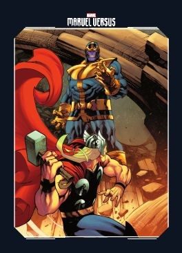 Marvel Versus Trading Cards - LE Card 3 - Thor und Thanos