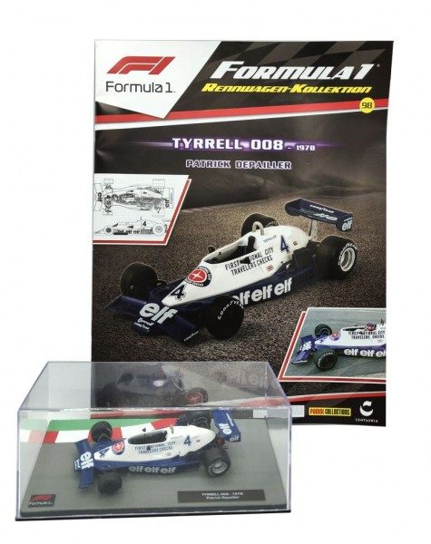 Formula 1 Rennwagen-Kollektion 98 - Patrick Depailler (Tyrrell 008) Magazin und Modell