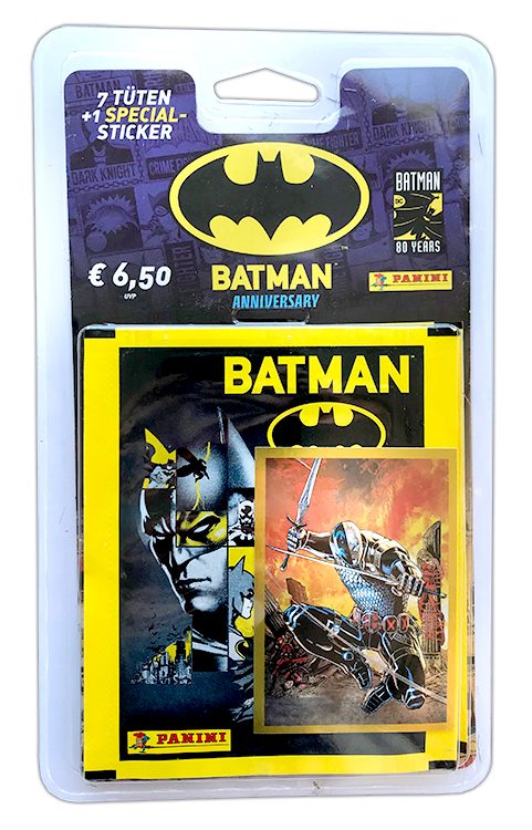 Panini 80 Jahre Batman Anniversary Sticker 5 x Blister a 7 Tüten Sondersticker 