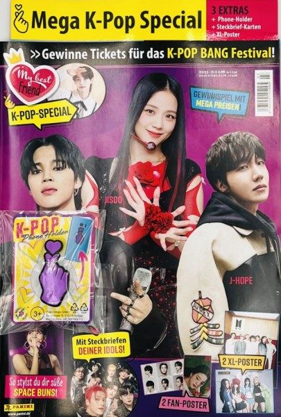 Best Friends Magazin 03/23 Cover - Packshot mit Extra K-Pop Handyhalter
