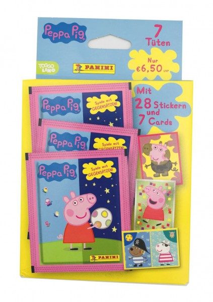 Peppa Pig - Spiele mit Gegensätzen - Sticker & Cards - Eco-Blister