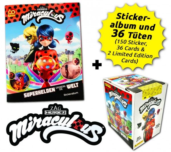 Miraculous Sticker & Cards - Superhelden erobern die Welt - Box-Bundle