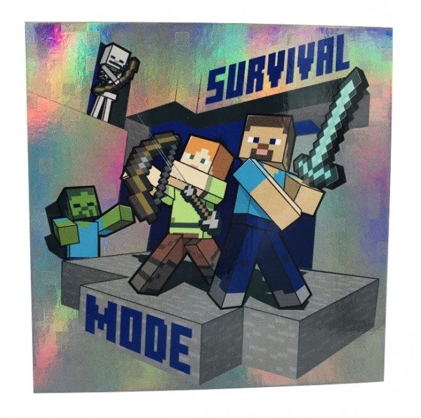 Minecraft - Treasure Stickerkollektion - Limited Edition Card - Time to Mine