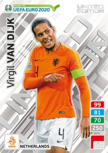 Road To UEFA Euro 2020 Adrenalyn XL - LE-Card Virgil Van Dijk/Ned