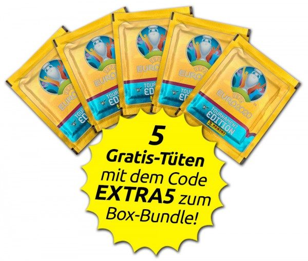 UEFA EURO 2020 - Tournament Edition Sticker - 5 Gratis-Tüten