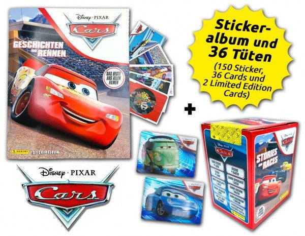 Disney Cars - Geschichten und Rennen - Sticker & Cards - Box Bundle