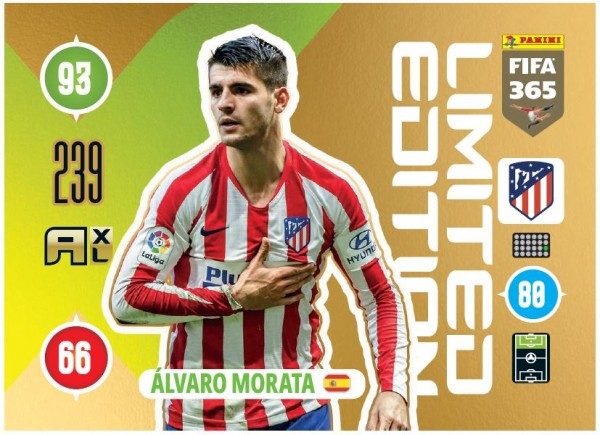 Basis Karte Panini Fifa 365 2020 Karten Cards 98 Alvaro Morata 