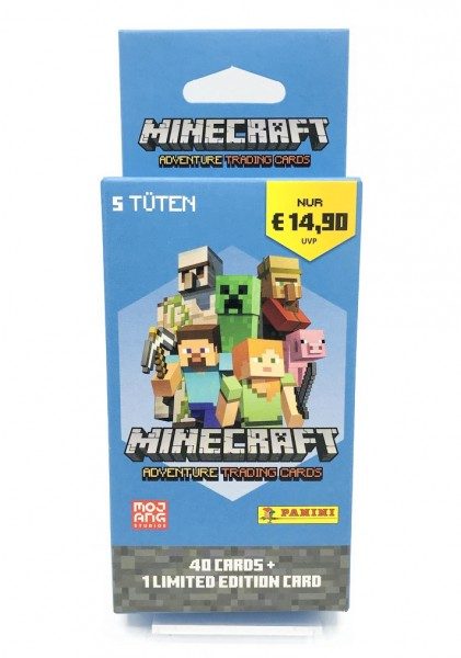 Minecraft Trading Cards - Eco-Blister mit 5 Packs + 1 LE Card Front