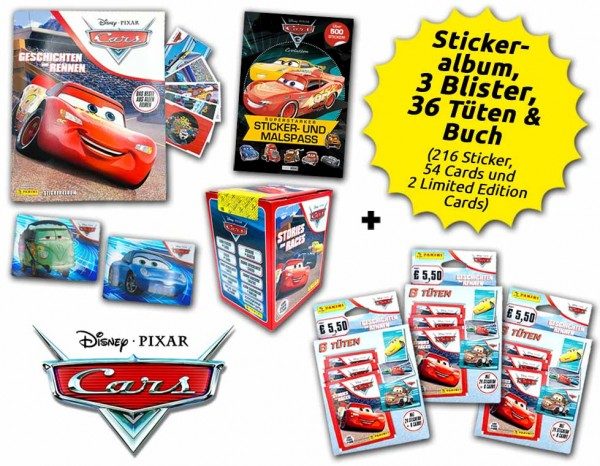 Disney Cars - Geschichten und Rennen - Sticker & Cards - Racing-Bundle