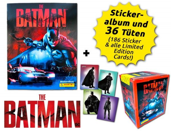 The Batman - Stickerkollektion zum Film - Box-Bundle mit 36 Tüten