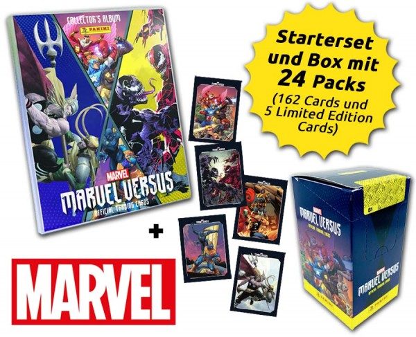 Marvel Versus Trading Cards - Box-Bundle mit Limited Edition Cards