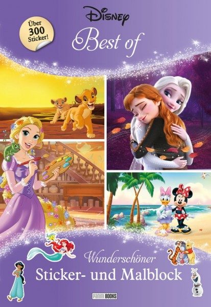 Disney Best of: Wunderschöner Sticker- und Malblock Cover