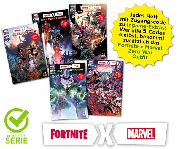 Fortnite x Marvel 1-5 Komplett-Bundle