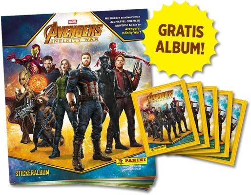 Avengers Infinity War Sticker und Trading Cards Kollektion - Starter-Bundle 3