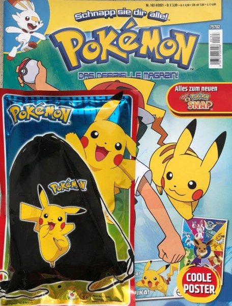 Pokémon Magazin 163 Packshot mit Pikachu-Rucksack