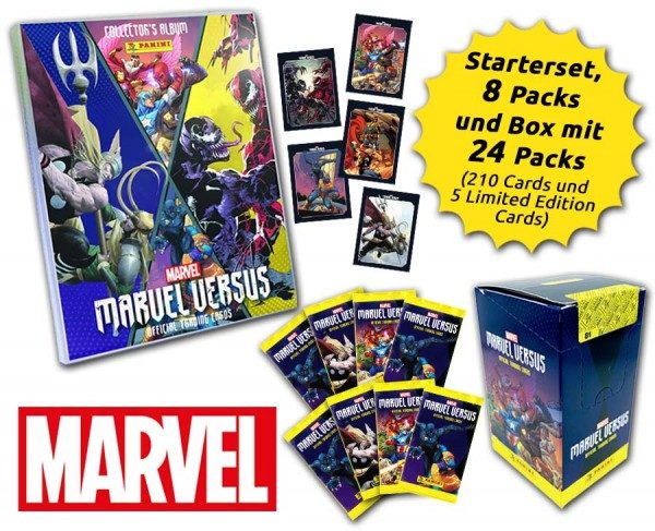 Marvel Versus Trading Cards - Mega Bundle Inhalt mit Limited Edition Cards