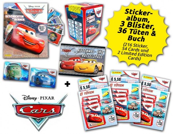 Disney Cars - Geschichten und Rennen - Sticker & Cards - Racing-Bundle