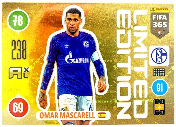 Panini FIFA 365 Adrenalyn XL 2021 Kollektion – LE-Card Omar Mascarell Vorne