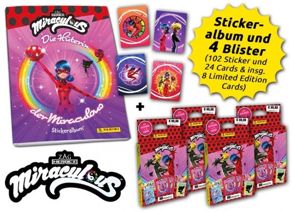Miraculous Sticker & Cards - Die Hüterin der Miraculous - Blister-Bundle