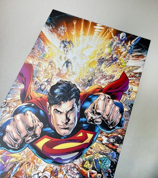 Wandbild mit Superman Motiv auf Alu-Dibond-Platte